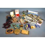 A Collection of Jewellery to include bead necklaces, brooches and other items