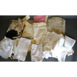 A Collection Of Linen And Lace to include tablecloths and other items