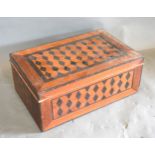 A Tunbridge Ware Cube Pattern Rectangular Box, 47 x 31 cms, 18cms high