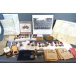 A Collection Of World War II Medal Groups together with various related medallions and ephemera