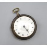 A George III Silver Pair Cased Pocket Watch with verge movement by James Bell, London, London 1815