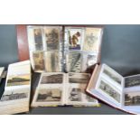 A Postcard Collection within four albums to include military and topographical