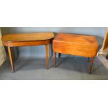 A 19th Century Mahogany Side Table together with a 19th Century Mahogany Pembroke Table