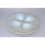 R Lalique Coquilles Opalescent Glass Bowl 27 cms diameter