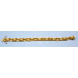 An 18ct. Yellow Gold Linked Bracelet 19.5cms long 16gms.