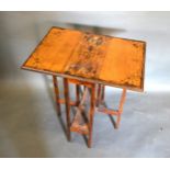 An Art Nouveau Decorated Drop Flap Small Table