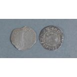 An Edward I silver penny together with an Elizabeth I half groat