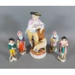 A group of five German porcelain figures