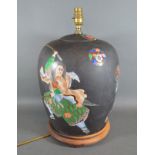 An Imari large table lamp,44cms tall