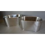 A pair of large oval Champagne coolers, each inscribed Bollinger, 64cms X 38cms