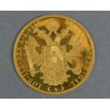 An Austrian gold four Ducat dated 1915, 13.9 grams