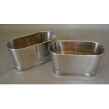 A pair of oval Champagne coolers, each inscribed Bollinger, 30cms X 14cms