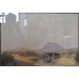 Roy Gardener 'Herd Boys Of Harrismith' oil on paper, signed, 42 x 62 cms