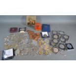 A 1997 Golden Wedding Anniversary Guernsey Gold £5 Coin 1.1g, together with a coin collection to