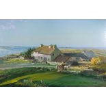 Vernon De Beauvoir Ward 'Farm In Little Britain The Coast Of Pembroke St. David's' oil on board,