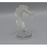 A Lalique glass paperweight The Koi Fish, signed Lalique France, 19.5cms tall