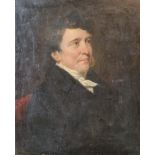Early 19th Century English school a half length portrait of a Gentleman wearing period dress, double