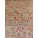 A William IV woolwork sampler by Ann Hector dated 1835, 40cms x 30cms