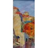 Carolyn L Ross, Varenna, Lake Como, oil on canvas, 90cm by 60cm