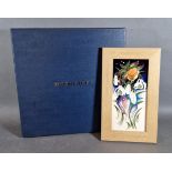 A Moorcroft rectangular plaque, tube lined Snowtime pattern by Emma Bossons, 20.50cms x 10cms with