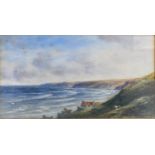 Tom Dudley 'Sand Send Coastal Scene' watercolour, signed, 15 x 23 cms, together with two painting by