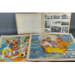 A Photograph Album dated 1910 to 1915, together with a collection of nursery rhyme prints from the