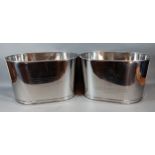 A pair of large Champagne coolers inscribed Bollinger, 43cms x 28cms