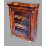 A Victorian walnut marquetry inlaid and hilt metal mounted pier cabinet, 76cms wide, 32cms deep