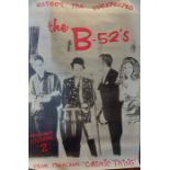 An original advertising poster for The B-52s expect the unexpected from the album Cosmic Thing,