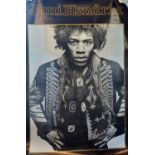 An original advertising poster for Jimi Hendrix, printed in England, 151cms by 101cms
