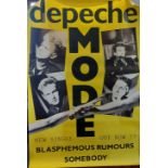 An original advertising poster for Depeche Mode Blasphemous Rumours Somebody, printed in England,