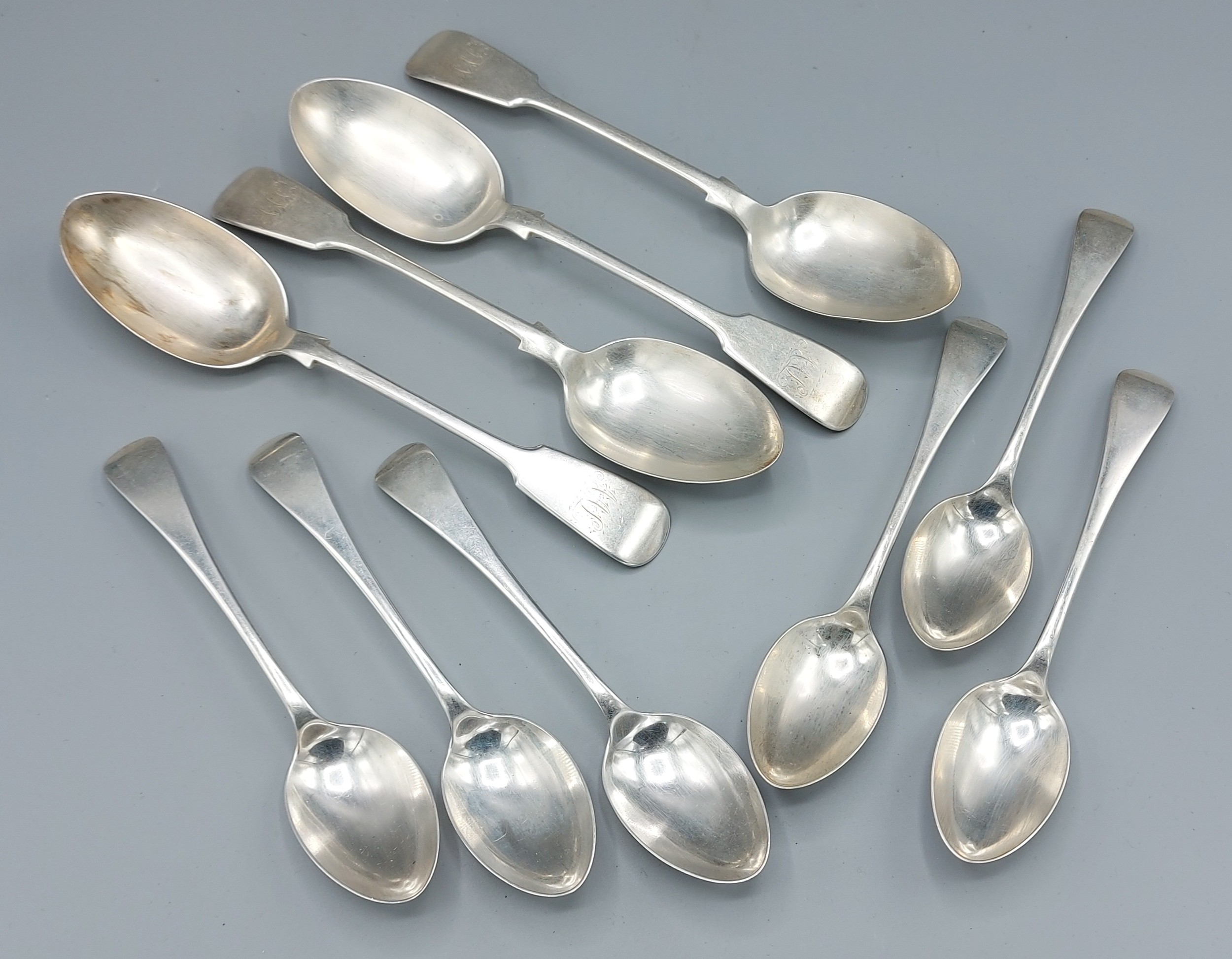 A set of four Victorian silver table spoons, Sheffield 1892 makers John Round & Son Ltd, together