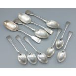 A set of four Victorian silver table spoons, Sheffield 1892 makers John Round & Son Ltd, together