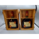 Armagnac Hors D'age J. De Malliac two bottles within wooden cases