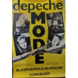 An original adverting poster for Depeche Mode Blasphemous Rumours Single Release, printed in