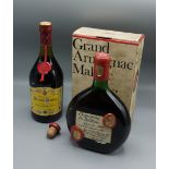 One bottle Grand Armagnac Malliac together with another bottle Cardenal Mendoza Brandy