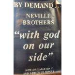 An original advertising poster for Neville Brothers With God On Our Side, 152cms by 101cms