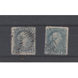 Canada 1881-15 cents deep slate, SG68 and 15 cents slate-blue, SG69 fine used (2)