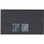Canada 1868-71 - 12.1/2 cents bright blue, used and 12.1/2 cents pale dull blue, fine used SG60 +