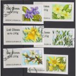 Great Britain Post and Go 2014 British Flora 1st series F.U. set of 6 FS95 1st class up to 100g Type
