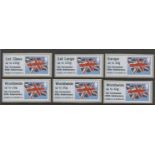 Great Britain Post and Go 2013 Union Flag u/m set of 6 inscribed The Coronation 60th anniv FS85-