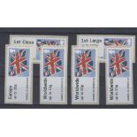 Great Britain Post and Go 2012 Union Flag u/m set of 6 FS39-FS44 Type II