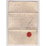 Devon/Devonport 1807 EL - DN450, (26mm) dia red, Devonport 220 OC27 - 1827 in red, rated 'C'.