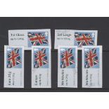 Great Britain 2014 Post and Go Union Flag F.U. set of 6 FS39a-FS41a, FS41ba, FS43a, FS44ba Type