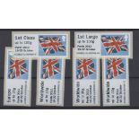 Great Britain Post and Go 2012 Union Flag u/m set of 6 FS39-FS44 inscribed Perth 2012 19-22