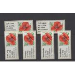 Great Britain Post and Go 2014 Common Poppy label set inscribed with National Museum Royal Navy (The