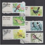 Great Britain Post and Go 2011 Birds of Britain FS11 used set of 6 1st class up to 100g Type II