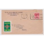 Scouting/Singapore Boy Scouts Association Singapore cover with KGVI 12cents stamps and Singapore