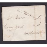 London 1792 Wrapper to Westminster with SL Stratford, m/s '5' rate.