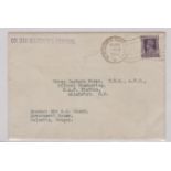 India 1944 letter Bengal to Allamabad fine Governors Camp 24/9/1944 CDS official envelope